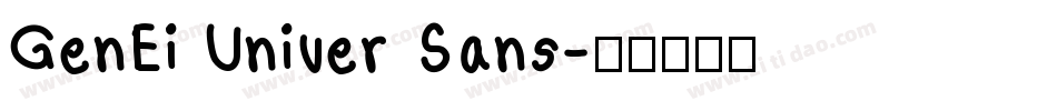 GenEi Univer Sans字体转换